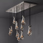 Modern Raindrop Rectangle Chandelier