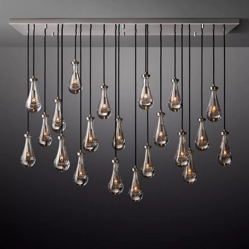 Modern Raindrop Rectangle Chandelier