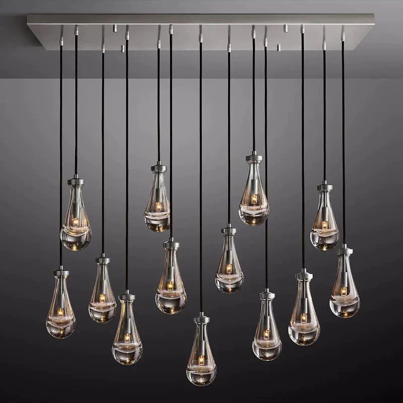 Rain Rectangular Chandelier 54"