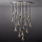 Raindrop Round Chandelier 47" chandeliers for dining room,chandeliers for stairways,chandeliers for foyer,chandeliers for bedrooms,chandeliers for kitchen,chandeliers for living room RBRIGHTS SatinNickel  