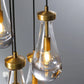 Modern Raindrop Solid Brass Round Chandelier 18",7 Lights