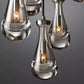 Modern Raindrop Solid Brass Round Chandelier 18",7 Lights