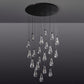 Modern Luxury Raindrop Round Chandelier,Raindrop Pendant Chandelier