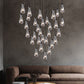 Modern Luxury Raindrop Round Chandelier,Raindrop Pendant Chandelier