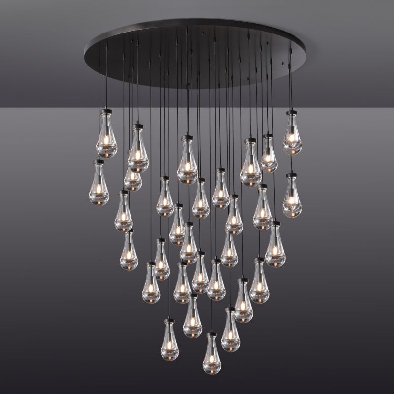 Modern Luxury Raindrop Round Chandelier,Raindrop Pendant Chandelier