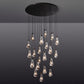 Modern Luxury Raindrop Round Chandelier,Raindrop Pendant Chandelier