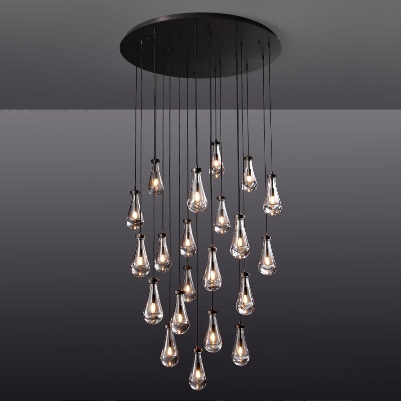 Modern Luxury Raindrop Round Chandelier,Raindrop Pendant Chandelier