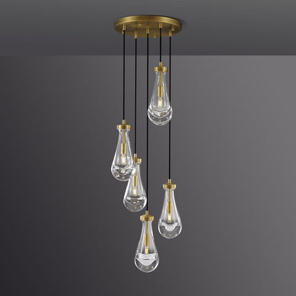 Raindrop round chandelier 14"(cord)
