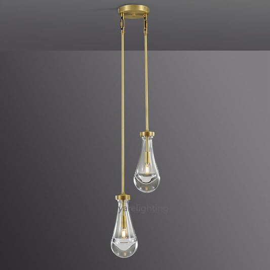 Raindrop round chandelier 5"(rod)