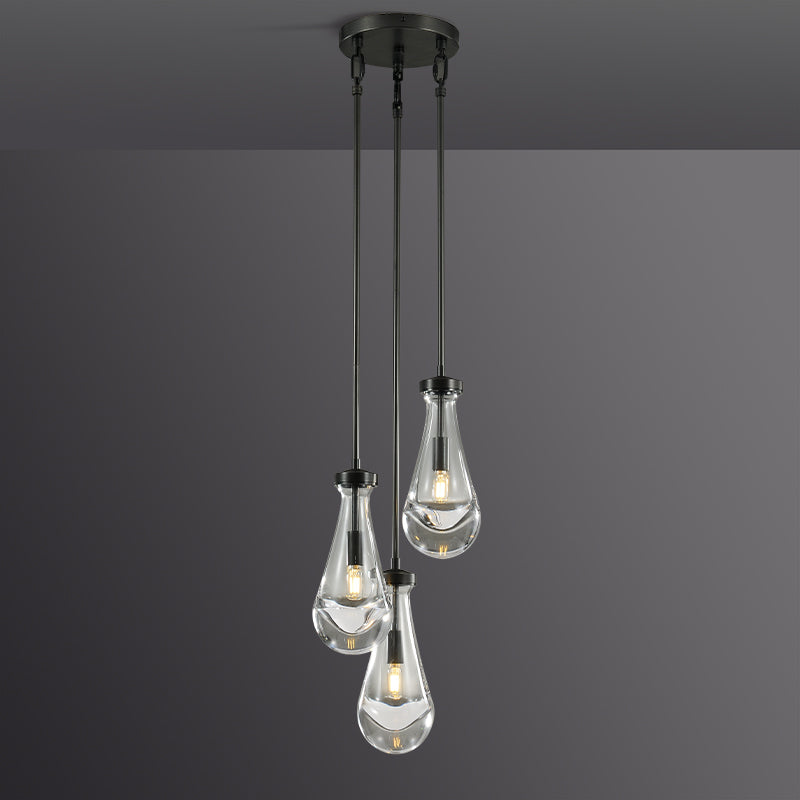 Raindrop round chandelier 8"(rod)