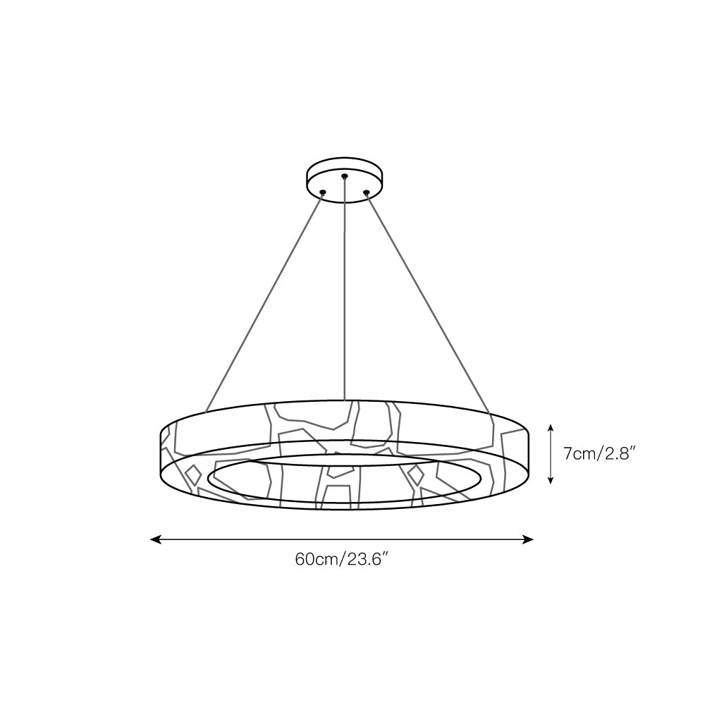 Ravage Round Chandelier Alabaster Halo Round Chandelier