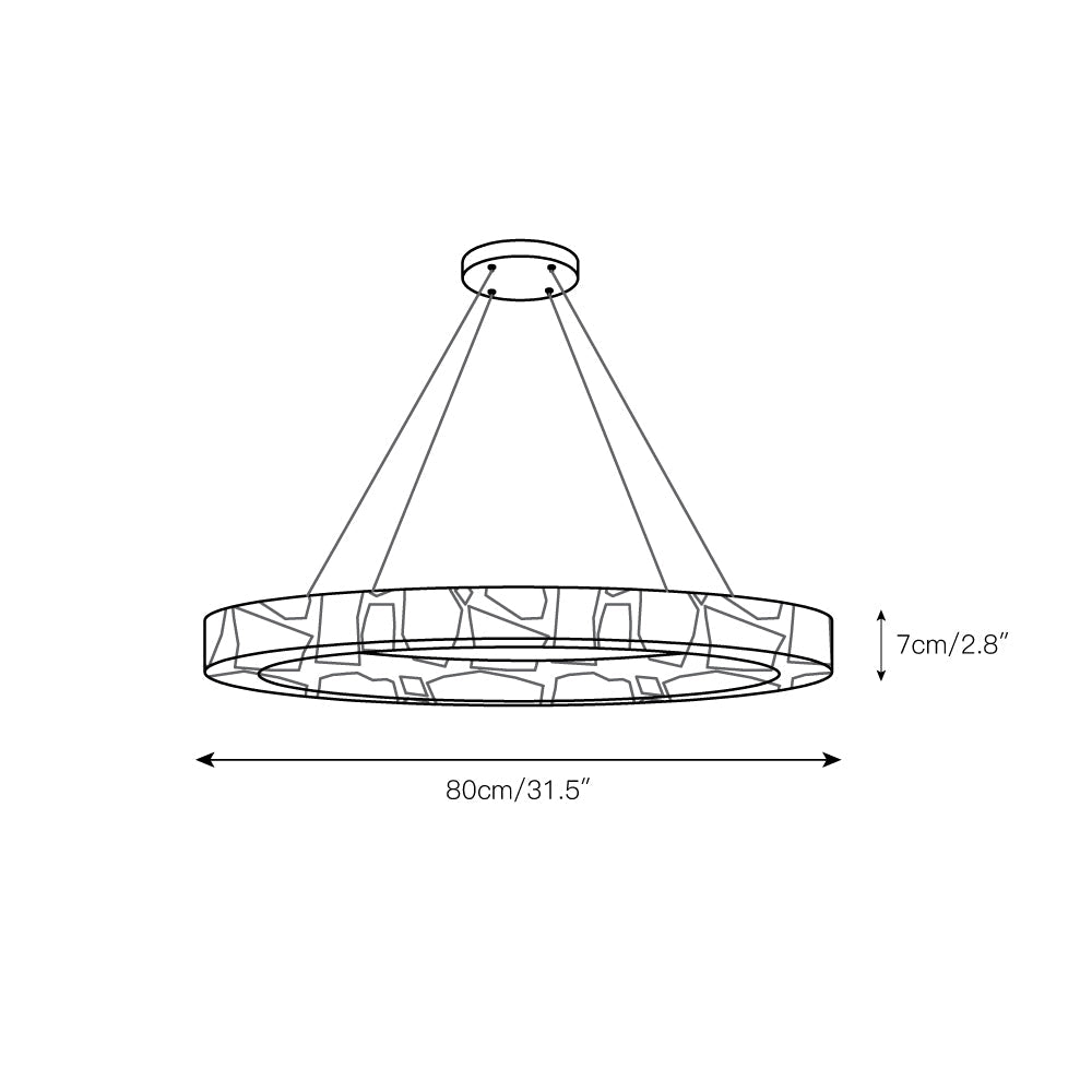 Ravage Round Chandelier Alabaster Halo Round Chandelier