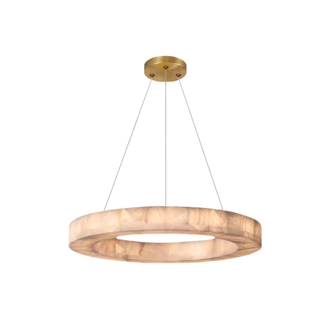 Ravage Round Chandelier Alabaster Halo Round Chandelier