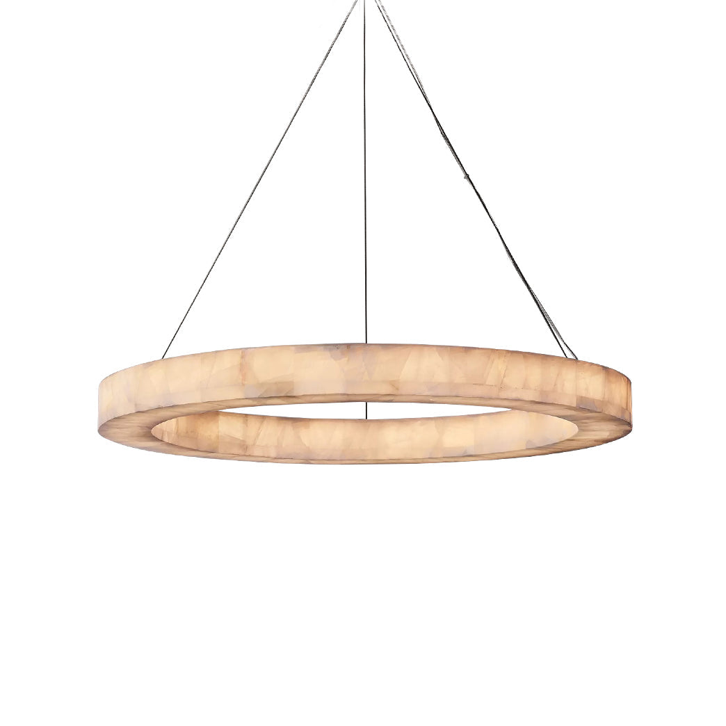 Ravage Round Chandelier Alabaster Halo Round Chandelier