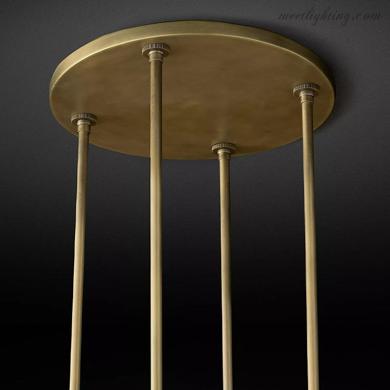 Ravelle Art Blown Glass Round Chandelier 48" Over Dining Table-MEET LIGHTING