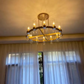 Ravelle Glass Shaded Modern Round Chandelier 36"-Meet Lighting