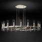 Ravelle Art Blown Glass Round Chandelier 60" Over Dining Table-Meet Lighting