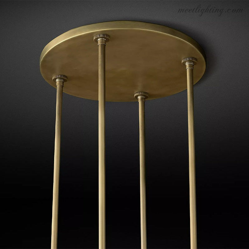 Ravelle Art Blown Glass Round Chandelier 60" Over Dining Table-MEET LIGHTING