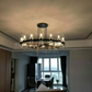 Ravelle Glass Shaded Modern Round Chandelier 60"-Meet Lighting