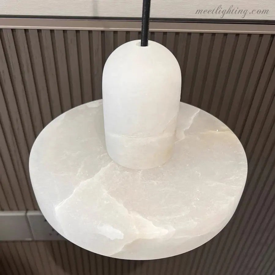 Real Alabaster Modern Pendant Light Fixture-Meet Lighting