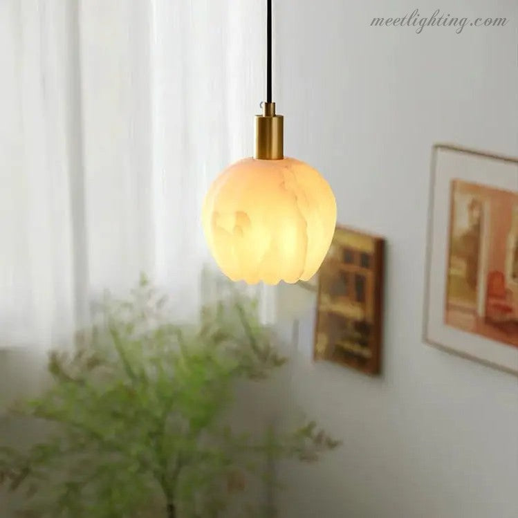 Real Alabaster Modern Pendant Lighting-Meet Lighting