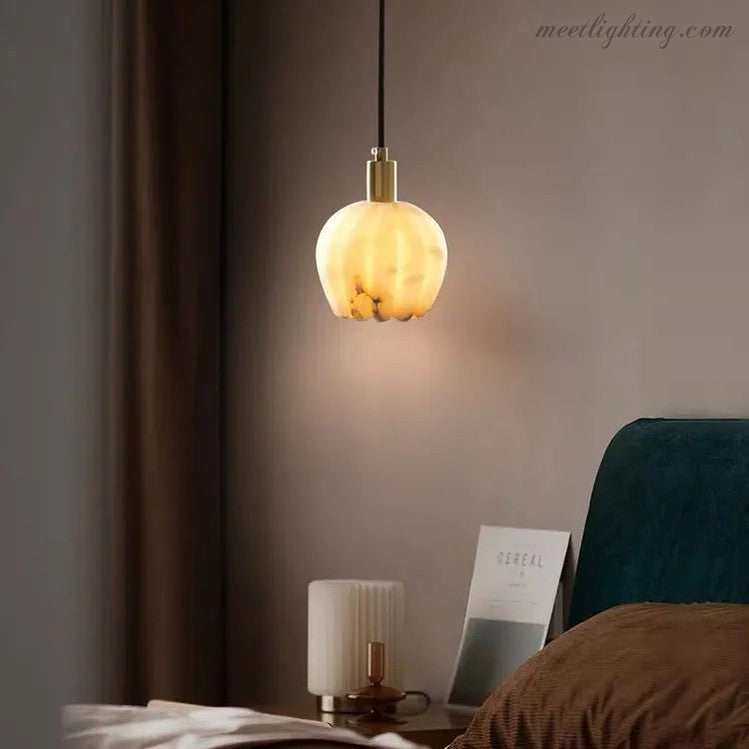 Real Alabaster Modern Pendant Lighting-Meet Lighting