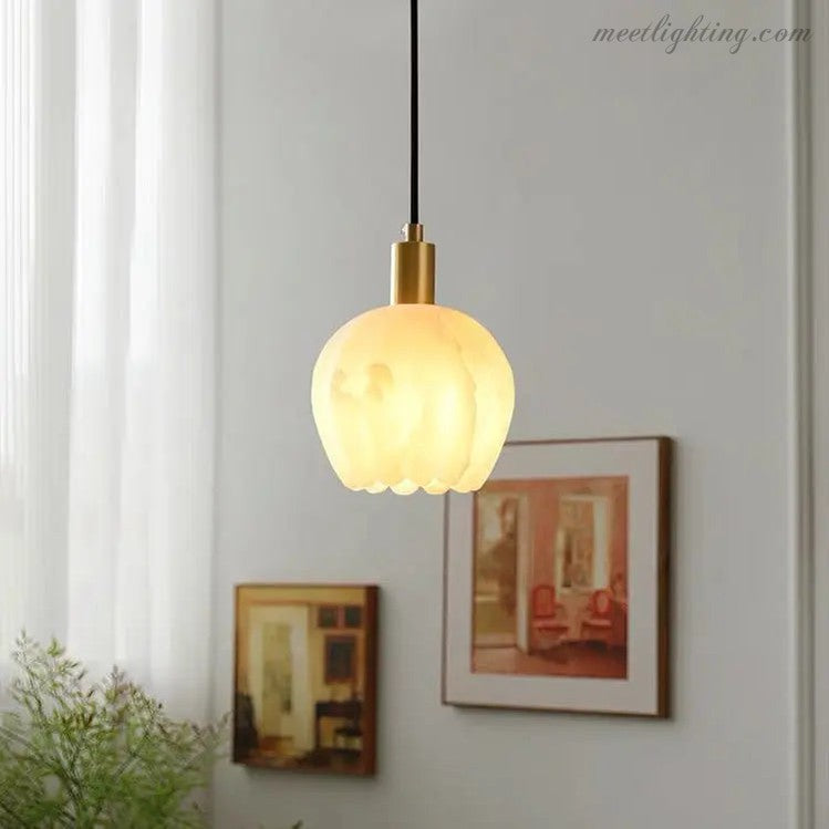 Real Alabaster Modern Pendant Lighting-Meet Lighting