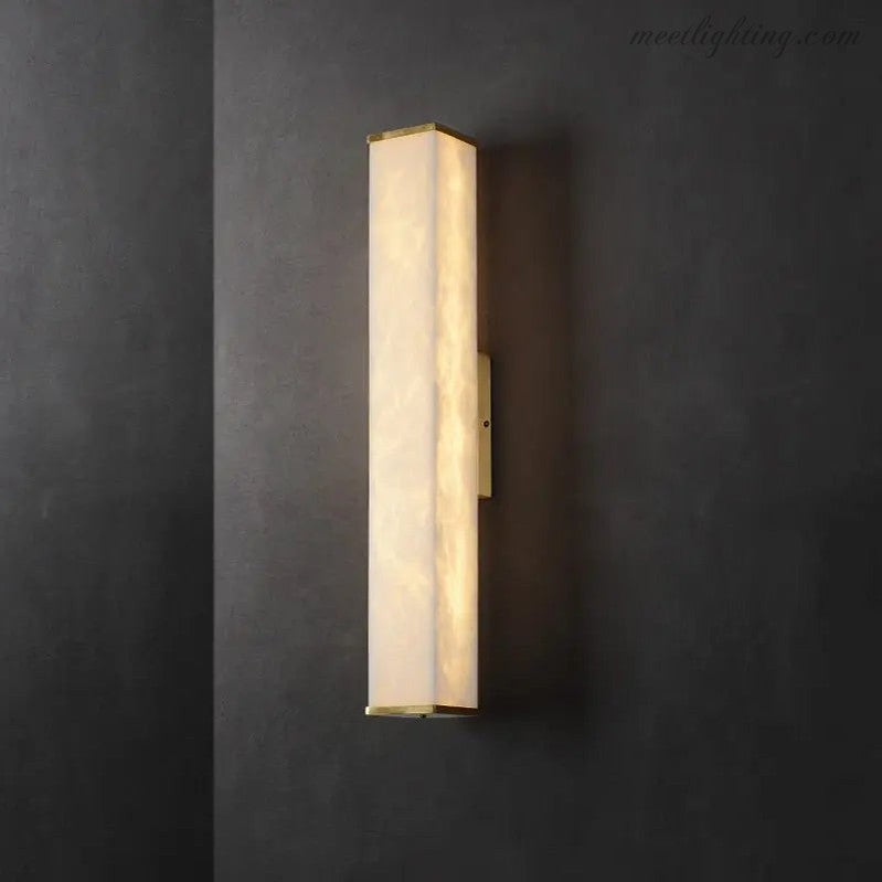 Real Alabaster Wall Sconce For Living Room-Meet Lighting