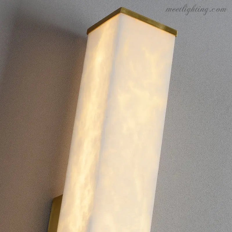 Real Alabaster Wall Sconce For Living Room-Meet Lighting