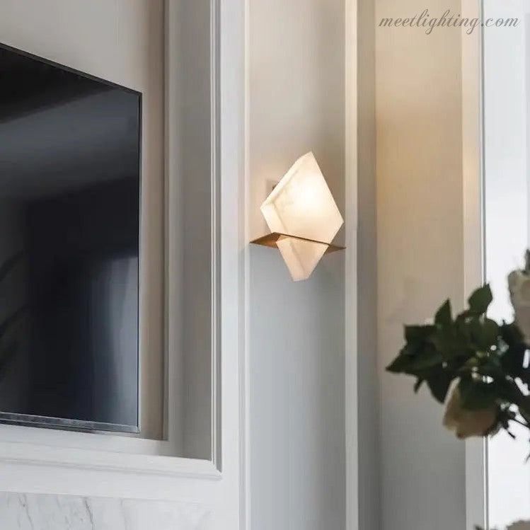 Real Alabaster Wall Sconces For Bedroom-Meet Lighting