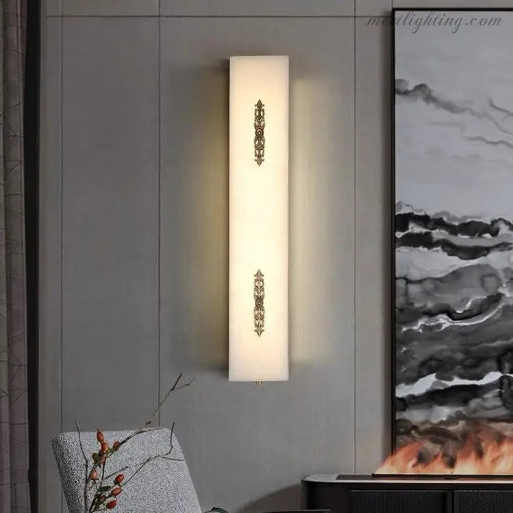 Real Alabaster Wall Sconces Living Room-Meet Lighting