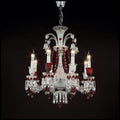 Bakala Red K9 Crystal Classic Chandelier 8 Lights For Living Room by Meetlighting