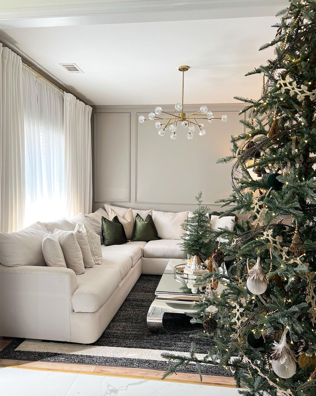 Brass Sputnik Chandelier With K9 Crystals Modern Ceiling Light Fixture-MEET LIGHTING