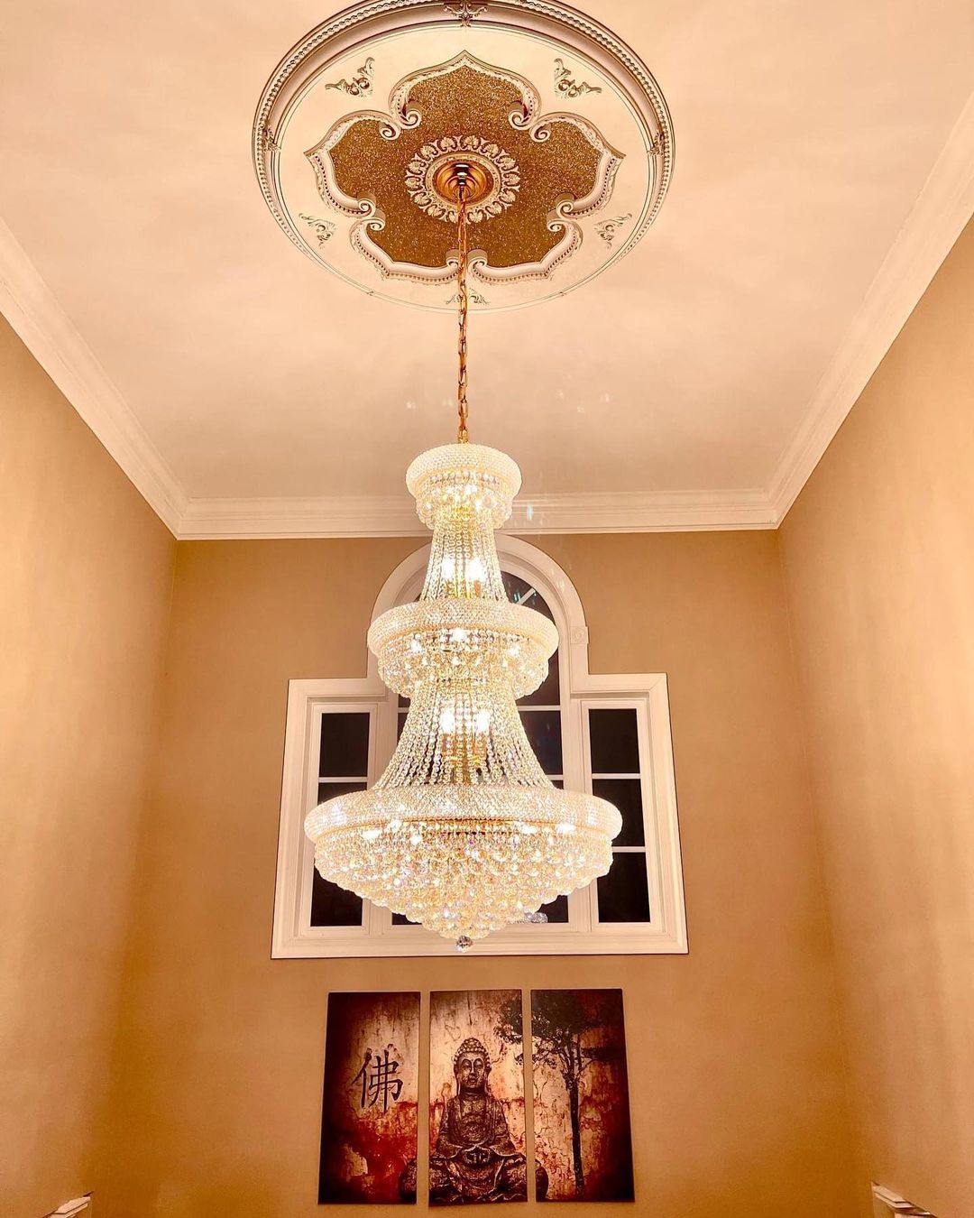 Luxury French Empire Chandelier for Villa Hall Ceiling Three-layers Crystal Light for Hotel Lobby-MEET LIGHTING
