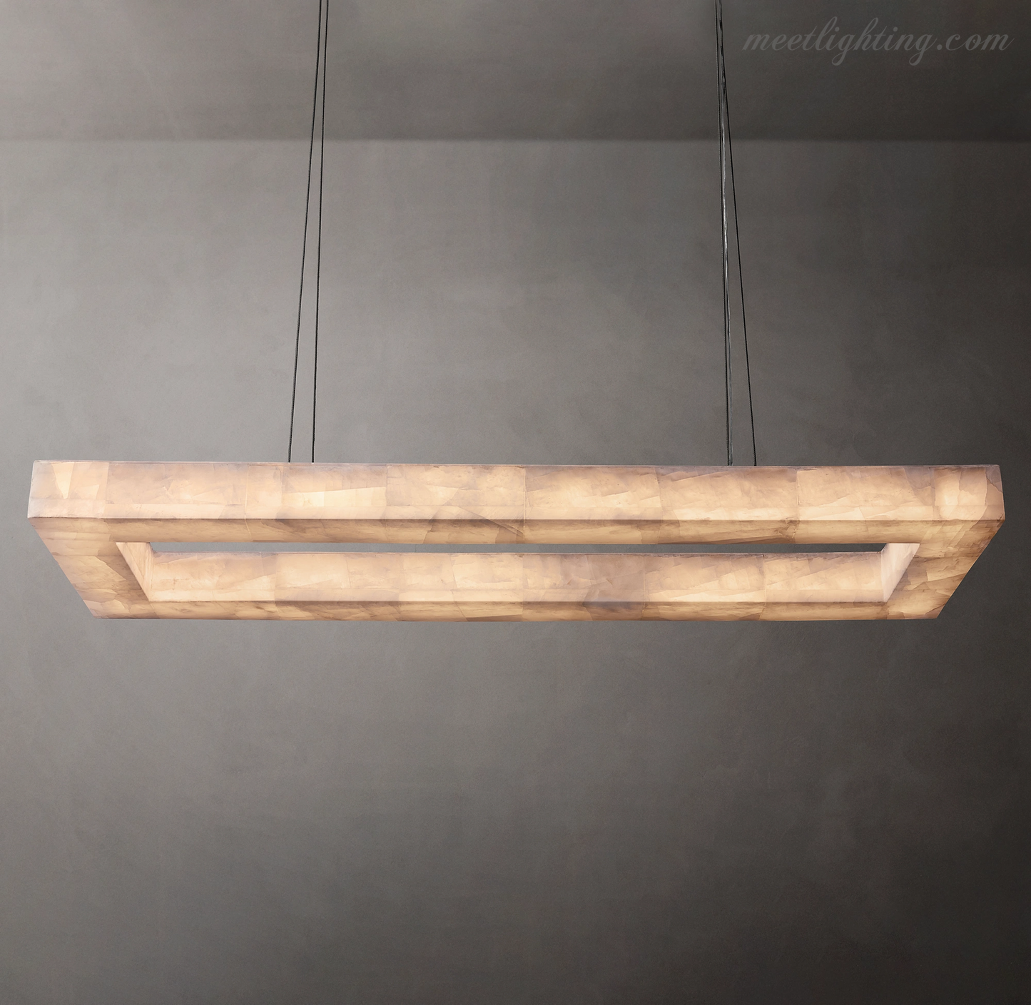 Rivege rectangular Chandelier 54"-Meet Lighting