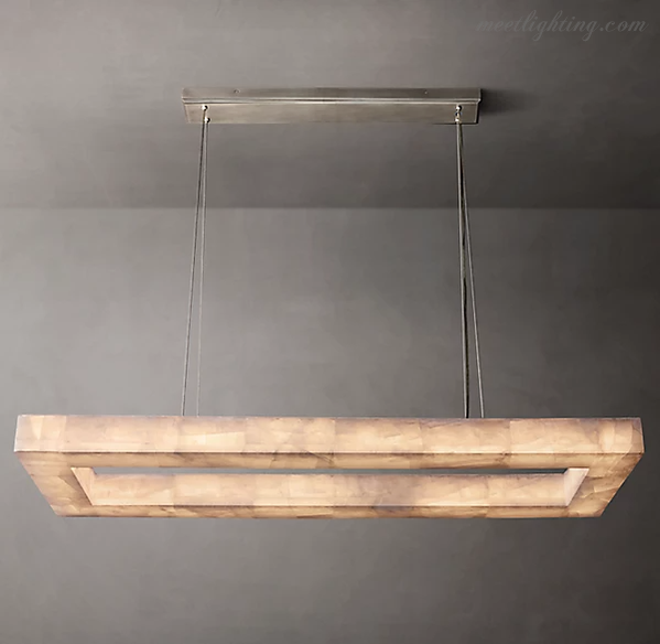 Rivege rectangular Chandelier 54"-Meet Lighting