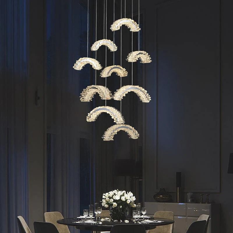Rose Rock Crystal Chandelier Contemporary Chandelier Office-MEET LIGHTING