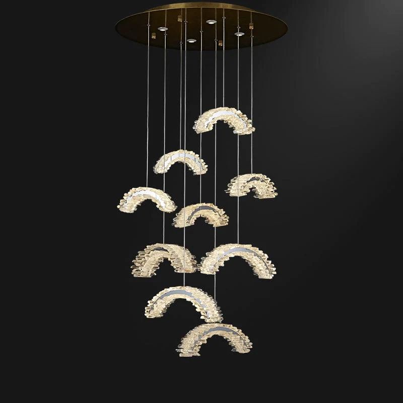 Rose Rock Crystal Chandelier Contemporary Chandelier Office-MEET LIGHTING