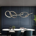Rose Rock Crystal Chandelier Irregular Round Lamp Fixtures-MEET LIGHTING