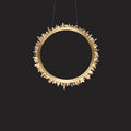 Rose Rock Crystal Ring Chandelier Contemporary Chandelie Staircase-MEET LIGHTING