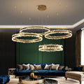 Rose Rock Crystal Rings Luxury Chandelier Modern Chandelier Dining Room-MEET LIGHTING