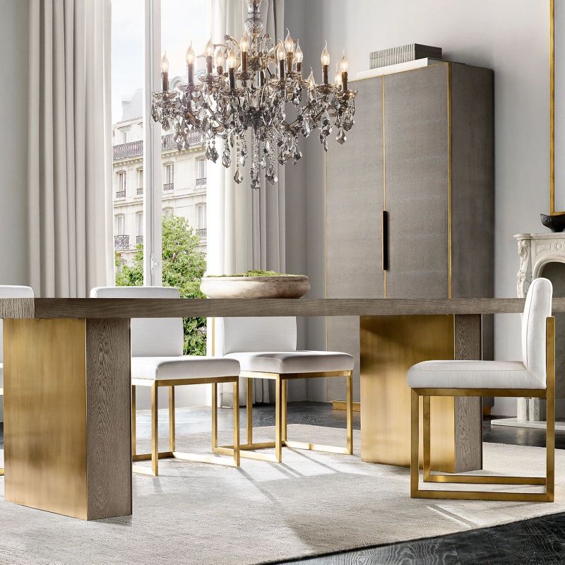 Rococo Iron & Crystal Round Chandelier 33"-MEET LIGHTING