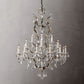 Rococo Iron & Crystal Round Chandelier 40"-Meet Lighting