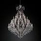 Rococo Iron & Crystal Round Chandelier 60"-Meet Lighting