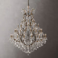 Rococo Iron & Crystal Round Chandelier 60"-MEET LIGHTING
