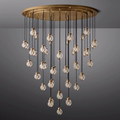 Pearl Round Chandelier 60"