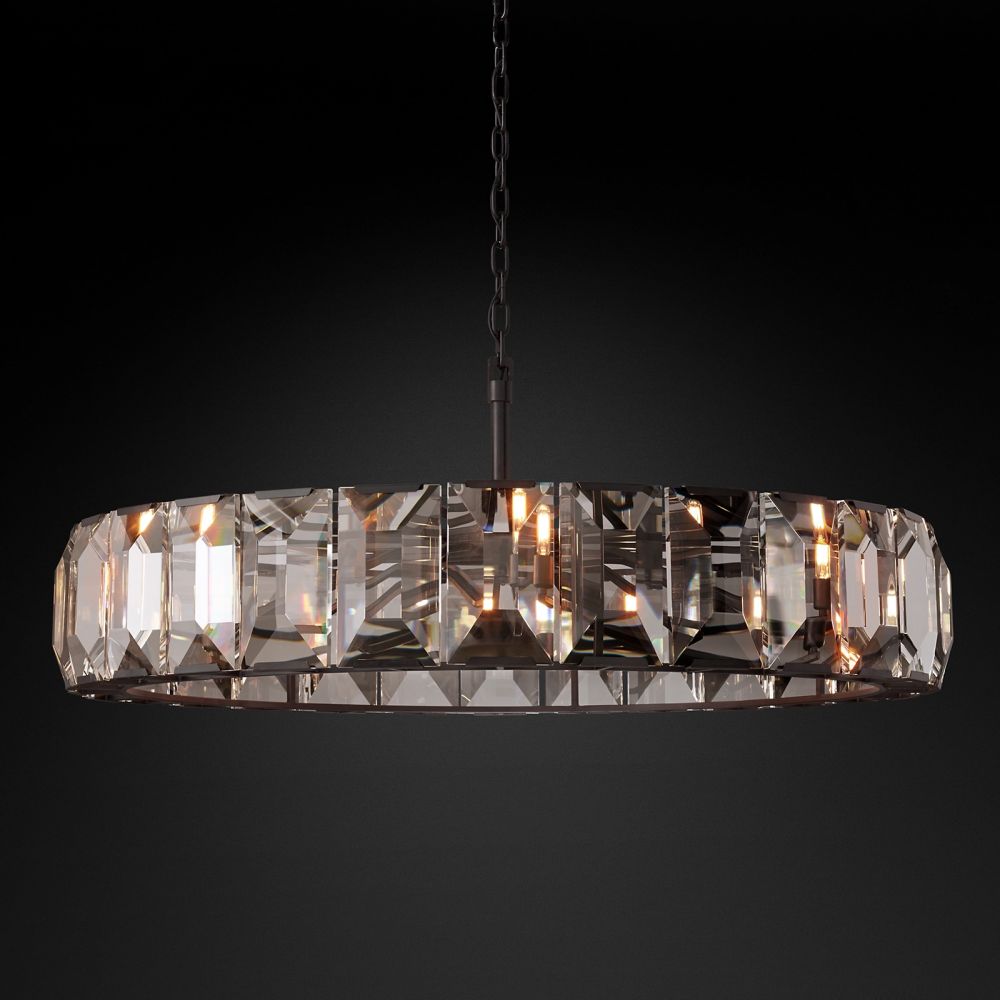 Harlow Crystal Round Chandelier 60"D