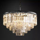 Kelly 5-Layer Crystal Round Chandelier 32" chandeliers for dining room,chandeliers for stairways,chandeliers for foyer,chandeliers for bedrooms,chandeliers for kitchen,chandeliers for living room Rbrights Matte Black  