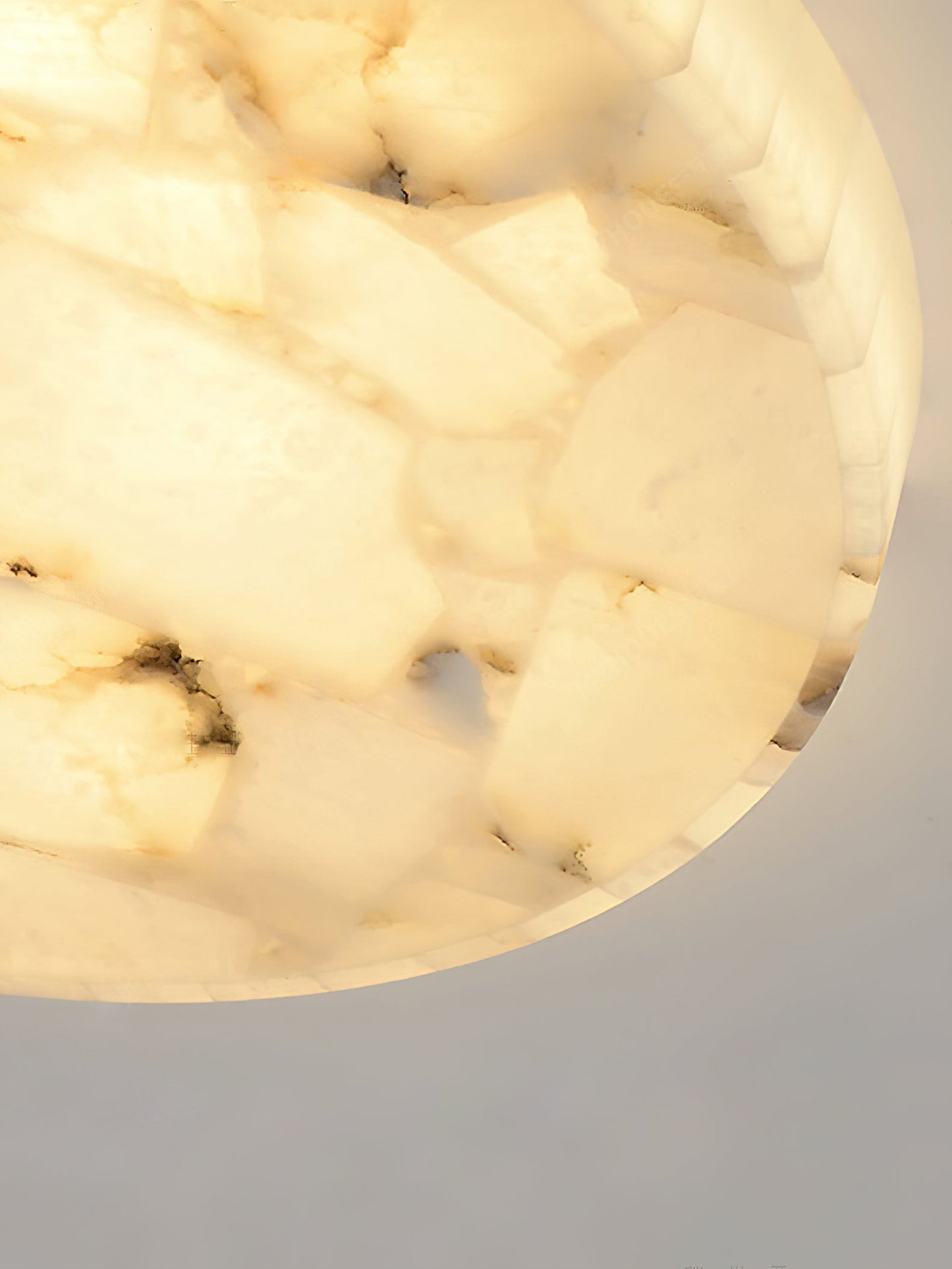 Round Alabaster Ceiling Lamp