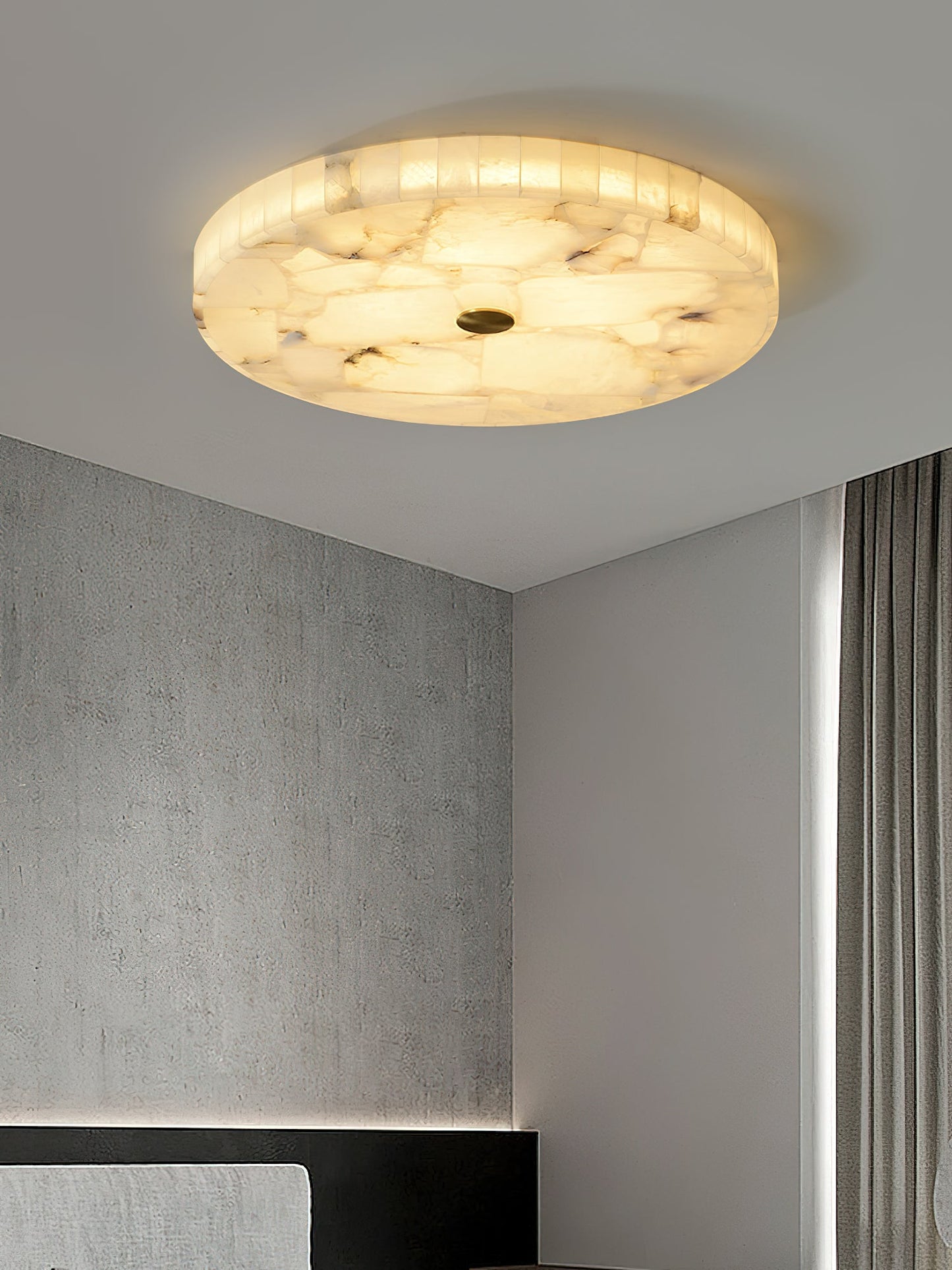 Round Alabaster Ceiling Lamp